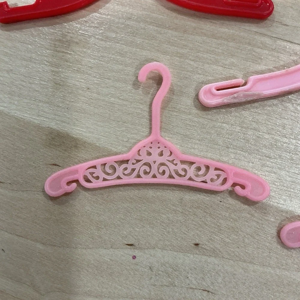 Lot of 5 Vintage Barbie & Fashion Doll Clothing Hangers 1960's Filigree
